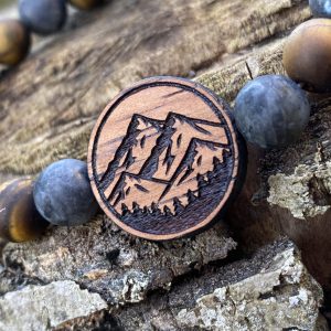 Náramek Hory – merbau, matný larvikit a tygří oko - Obrázek 2