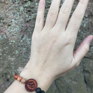 Náramek Vulkán - červený jaspis, láva - Obrázek 4