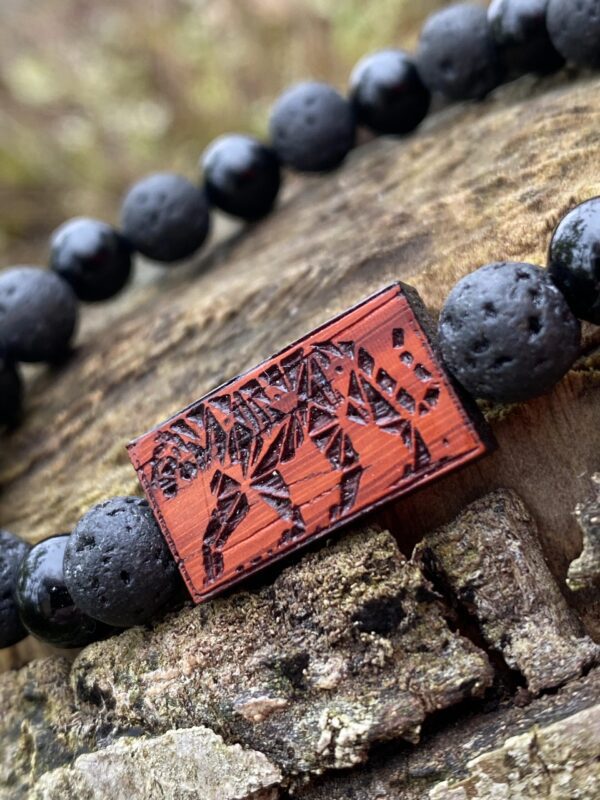 Náramek Tygr - padouk, láva, onyx - Obrázek 2