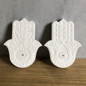 Betonové držáky na vonné tyčinky Hamsa – sada - Obrázek 2