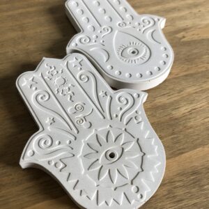 Betonové držáky na vonné tyčinky Hamsa – sada