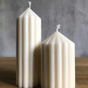 Svíčky žebrované – sada 2 ks