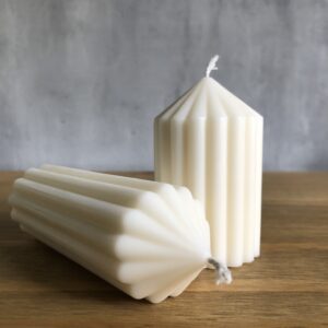 Svíčky žebrované – sada 2 ks - Obrázek 2