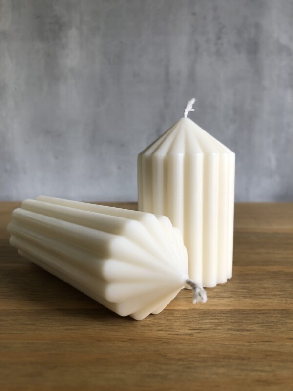 Svíčky žebrované – sada 2 ks - Obrázek 2