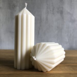 Svíčky žebrované – sada 2 ks - Obrázek 3