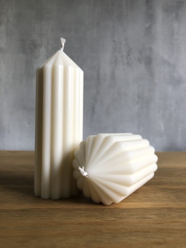 Svíčky žebrované – sada 2 ks - Obrázek 3
