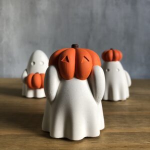 Duchové s dýněmi – betonová sada 3 podzimních dekorací - Obrázek 2