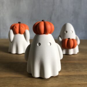 Duchové s dýněmi – betonová sada 3 podzimních dekorací - Obrázek 4