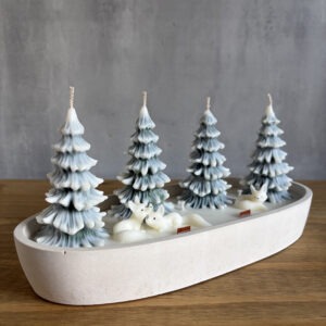 Svíčka – Lišky v zasněženém lese