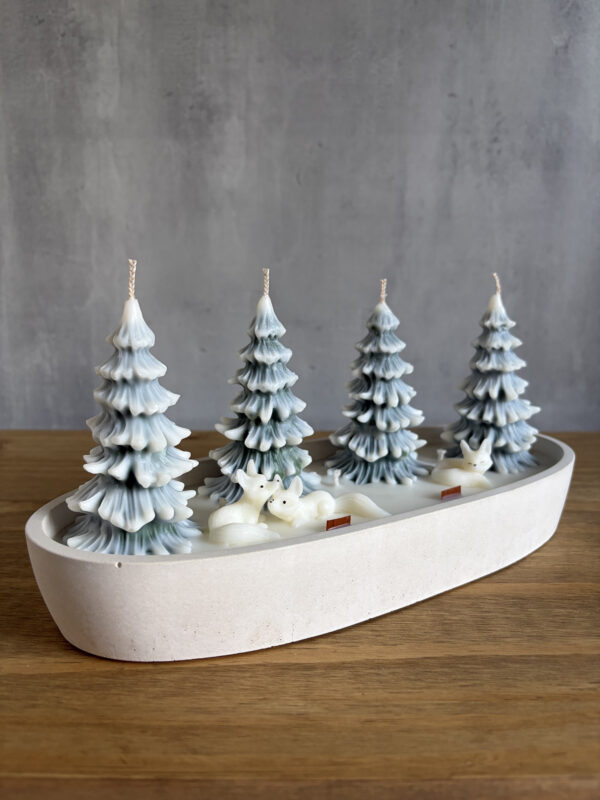 Svíčka – Lišky v zasněženém lese - Obrázek 1