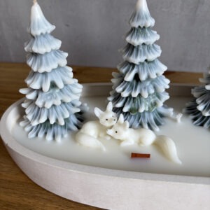 Svíčka – Lišky v zasněženém lese - Obrázek 3