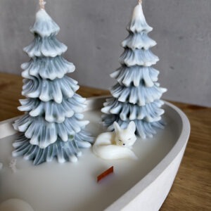 Svíčka – Lišky v zasněženém lese - Obrázek 4