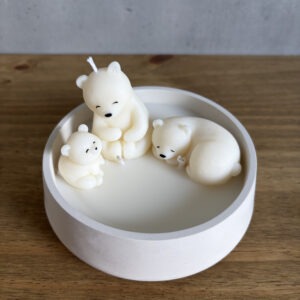 Svíčka – Lední medvědi v misce - Obrázek 2