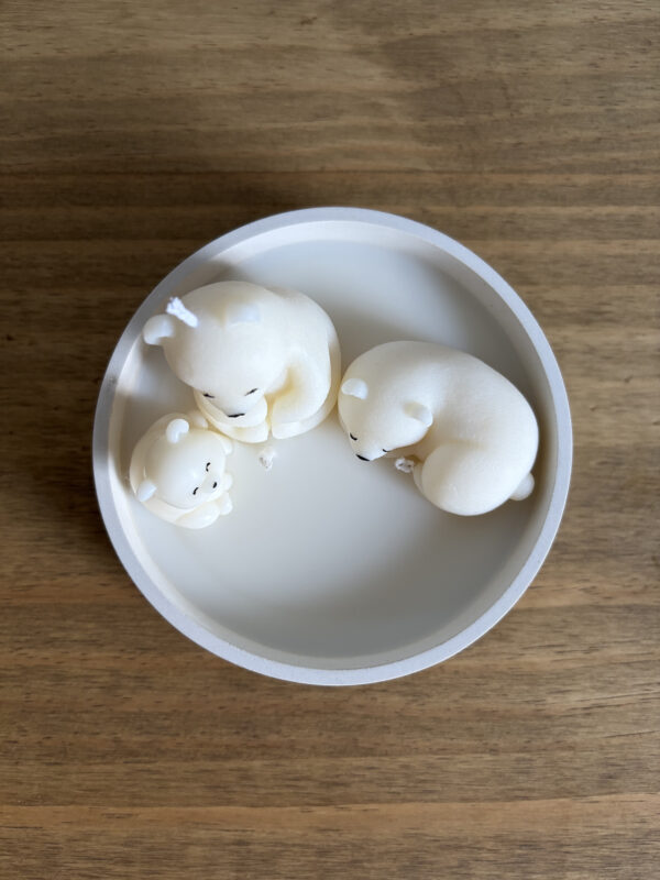 Svíčka – Lední medvědi v misce - Obrázek 3