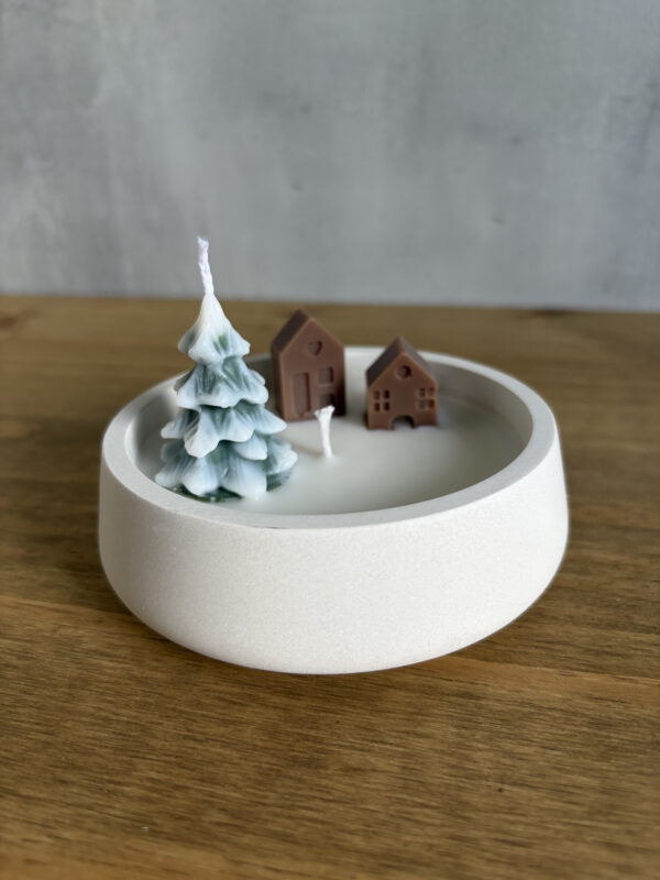 Svíčka – Malá zimní vesnička - Obrázek 2