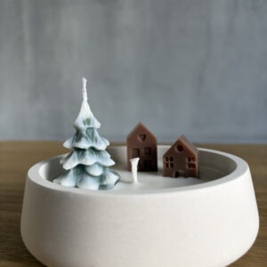 Svíčka – Malá zimní vesnička - Obrázek 3